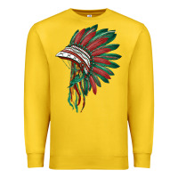 Lemon american flag indian headdress Premium Sweatshirt - BarkalooDesign