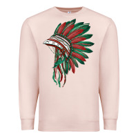 Pale Pink american flag indian headdress Premium Sweatshirt - BarkalooDesign