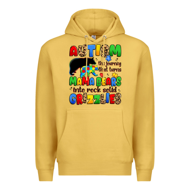 Autism The Journey That Turns Mama Bears Premium Hoodie by JahusDesignShop | Teevron