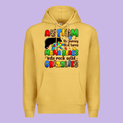 Autism The Journey That Turns Mama Bears Premium Hoodie Designed By Jahusdesignshop