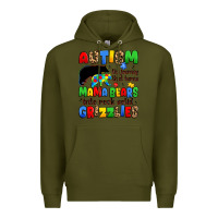 Army Green autism the journey that turns mama bears Premium Hoodie - JahusDesignShop