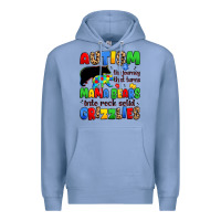Colony Blue autism the journey that turns mama bears Premium Hoodie - JahusDesignShop