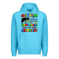 Ocean Blue autism the journey that turns mama bears Premium Hoodie - JahusDesignShop