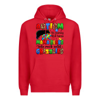 Red autism the journey that turns mama bears Premium Hoodie - JahusDesignShop