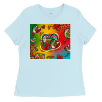 Baby Blue mexico hearts Ladies Tee - Zillion Design Studio