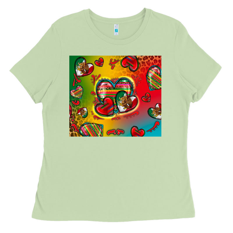 Mexico Hearts Ladies Tee by Zillion Design Studio | Teevron