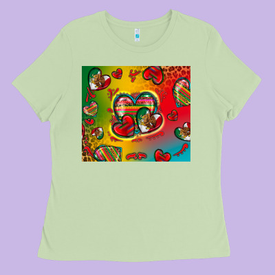 Mexico Hearts Ladies Tee Designed By Zillion Design Studio
