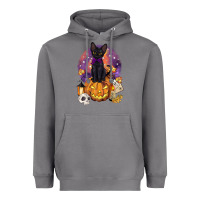 Storm halloween black cat pumpkin Heavyweight Hoodie - BarkalooDesign