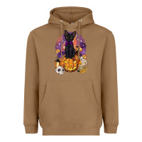 Toasted Coconut halloween black cat pumpkin Heavyweight Hoodie - BarkalooDesign