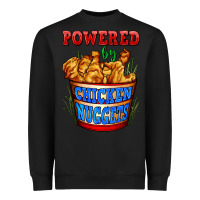 Black powered by chicken nuggets Heavyweight Sweatshirt - AdoDesignShop