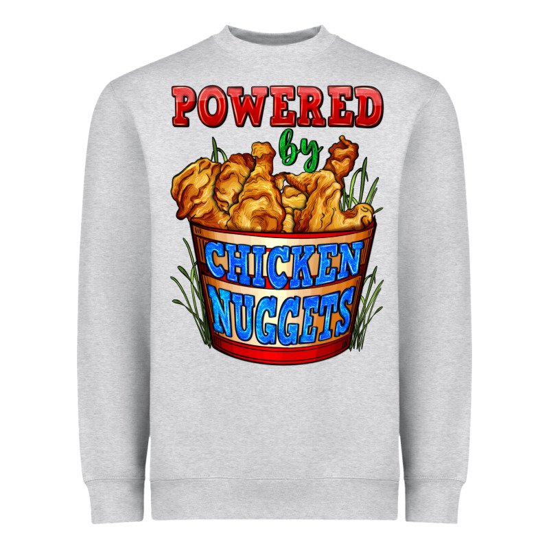 Powered By Chicken Nuggets Heavyweight Sweatshirt by AdoDesignShop | Teevron