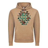 Vintage Coffee cowhide leopard gemstone aztec Vintage Hoodie - JahusDesignShop
