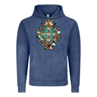 Vintage Denim cowhide leopard gemstone aztec Vintage Hoodie - JahusDesignShop