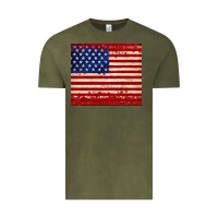 Vintage Olive american flag tumbler Vintage Tee - JahusDesignShop