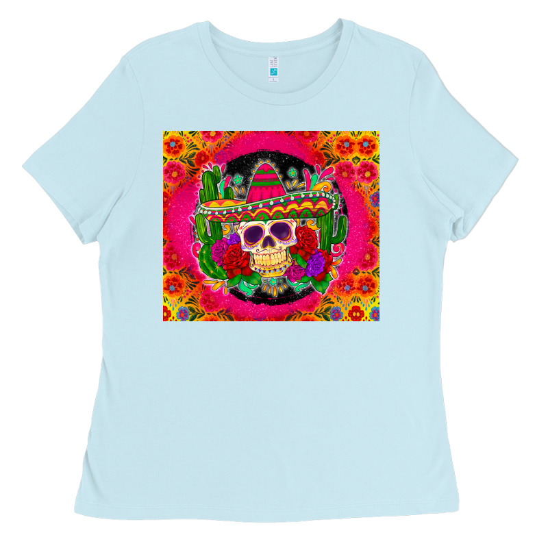 Mexican Skull Ladies Tee by Zillion Design Studio | Teevron