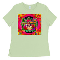 Matcha mexican skull Ladies Tee - Zillion Design Studio