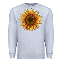 Heather Grey sunflower Premium Sweatshirt - BarkalooDesign