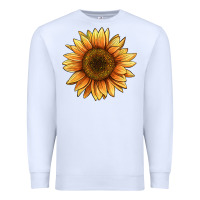 White sunflower Premium Sweatshirt - BarkalooDesign