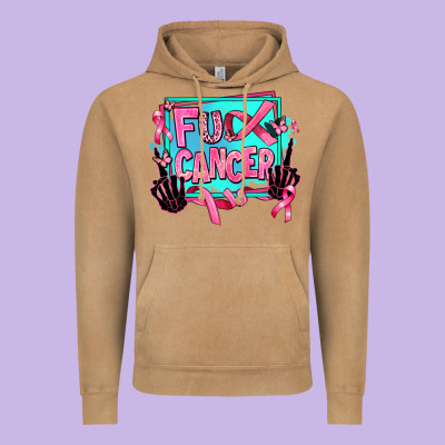 Fuck Cancer Vintage Hoodie Designed By Adodesignshop
