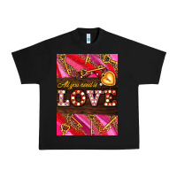 Black all you need is love Urban Heavy Tee - AdoDesignShop