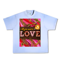 Grape Ice all you need is love Urban Heavy Tee - AdoDesignShop