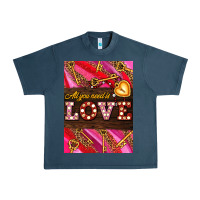 Midnight Navy all you need is love Urban Heavy Tee - AdoDesignShop