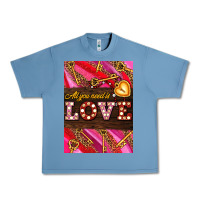 Pebble Blue all you need is love Urban Heavy Tee - AdoDesignShop