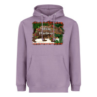 Lavender merry christmas bear Heavyweight Hoodie - BarkalooDesign