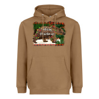 Merry Christmas Bear Heavyweight Hoodie | Teevron