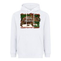 White merry christmas bear Heavyweight Hoodie - BarkalooDesign