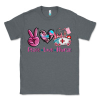 Charcoal Heather peace love nurse Classic Tee - AdoDesignShop