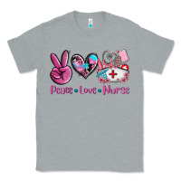 Heather Grey peace love nurse Classic Tee - AdoDesignShop