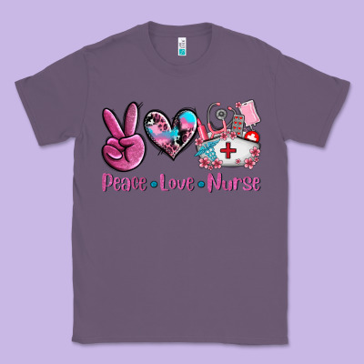 Peace Love Nurse Classic Tee Designed By Adodesignshop