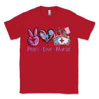 Red peace love nurse Classic Tee - AdoDesignShop