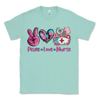 Seafoam peace love nurse Classic Tee - AdoDesignShop