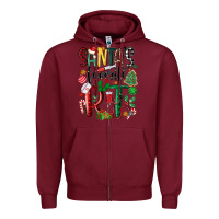 Burgundy santas favorite rt nurse Zipper Hoodie - MaliasSmallBusiness