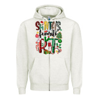 Oatmeal Heather santas favorite rt nurse Zipper Hoodie - MaliasSmallBusiness