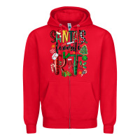 Red santas favorite rt nurse Zipper Hoodie - MaliasSmallBusiness