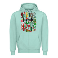 Seafoam santas favorite rt nurse Zipper Hoodie - MaliasSmallBusiness