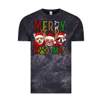Cloud Black merry woofmas dogs Vintage Tee - Jasminsmagicworld