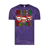 Cloud Purple merry woofmas dogs Vintage Tee - Jasminsmagicworld
