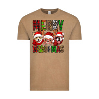 Merry Woofmas Dogs Vintage Tee | Teevron