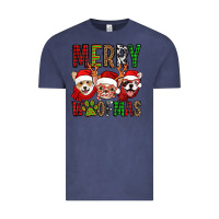 Vintage Denim merry woofmas dogs Vintage Tee - Jasminsmagicworld