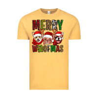 Vintage Mustard merry woofmas dogs Vintage Tee - Jasminsmagicworld