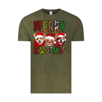 Vintage Olive merry woofmas dogs Vintage Tee - Jasminsmagicworld