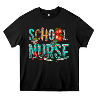 Black school nurse Heavy Core Tee - texasbilliewilder