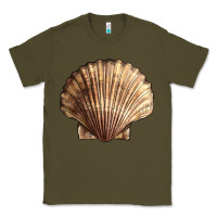 Army Green Japanese Scallop Shell Classic Tee - LillyAllenDesigns