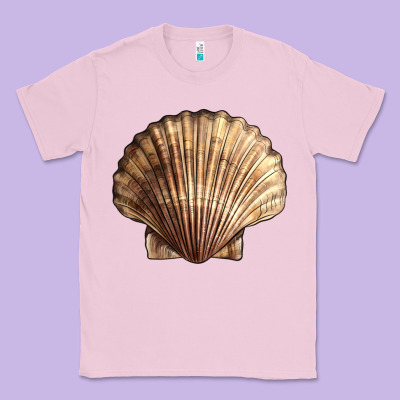 Japanese Scallop Shell Classic Tee Designed By Lillyallendesigns