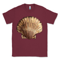 Burgundy Japanese Scallop Shell Classic Tee - LillyAllenDesigns
