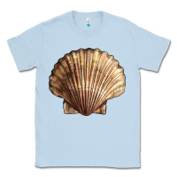 Dusty Blue Japanese Scallop Shell Classic Tee - LillyAllenDesigns